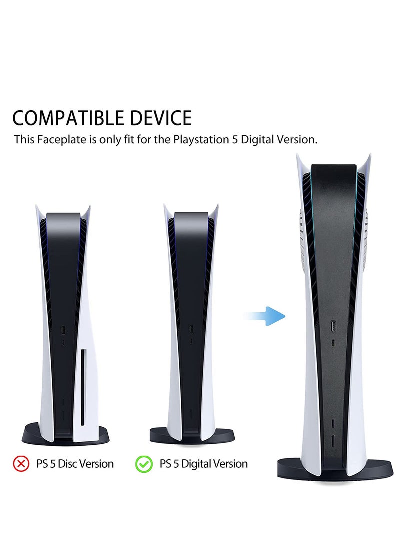 Generic - PS5 Faceplate with Cooling Vents and Dust Filter for Digital Edition, PS5 Face Plate Console Cover Replacement Side Plate Shell Dustproof Accessories White - Image 1