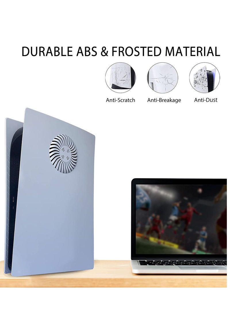 Generic - PS5 Faceplate with Cooling Vents and Dust Filter for Digital Edition, PS5 Face Plate Console Cover Replacement Side Plate Shell Dustproof Accessories White - Image 1