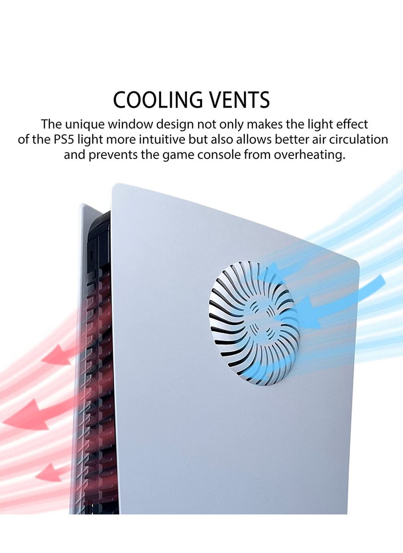 Generic - PS5 Faceplate with Cooling Vents and Dust Filter for Digital Edition, PS5 Face Plate Console Cover Replacement Side Plate Shell Dustproof Accessories White - Image 1