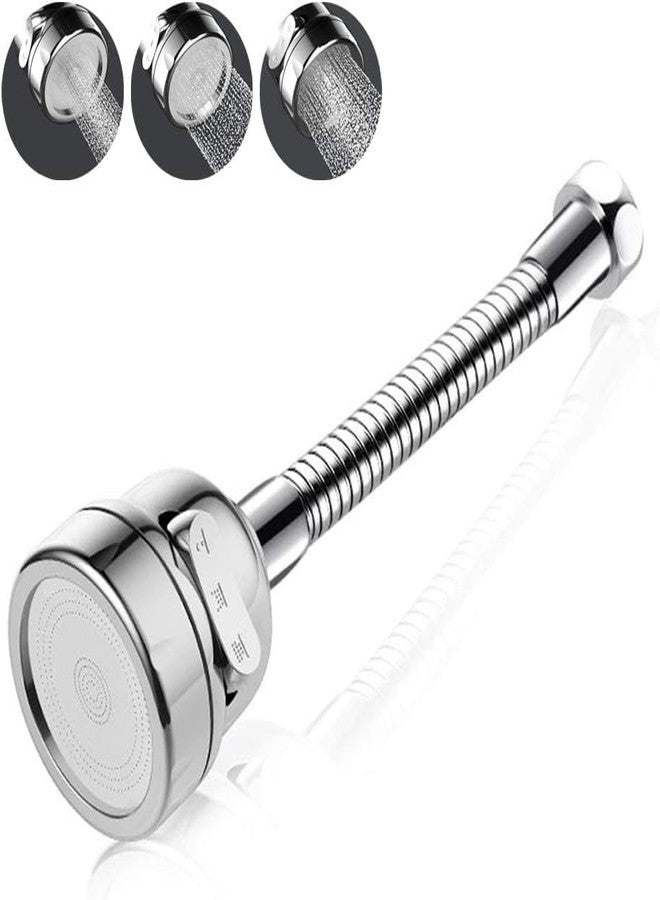 HomeAra 1 Pcs 360°Rotatable Kitchen Faucet Filter Shower Head With Hose Connector Movable Tap Extension Replacement Sprayer Water-saving Sink Fuvaro Booster Nozzle For Kitchen Bathroom Sink - Image 1