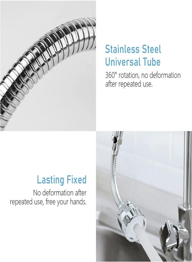 HomeAra 1 Pcs 360°Rotatable Kitchen Faucet Filter Shower Head With Hose Connector Movable Tap Extension Replacement Sprayer Water-saving Sink Fuvaro Booster Nozzle For Kitchen Bathroom Sink - Image 5