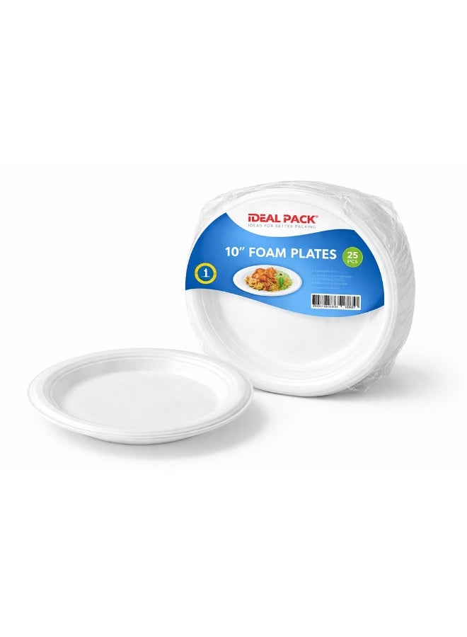 Ideal Pack Foam Plates 10 Inch Set 25PCS - Image 1