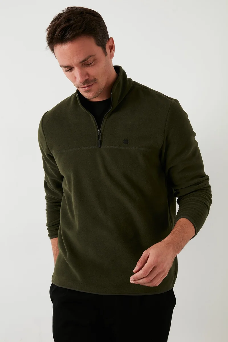 Buratti Slim Fit Anti-Pilling Non-Pilling Bato Collar Winter Raised Polar Fleece Men's POLAR 5906001