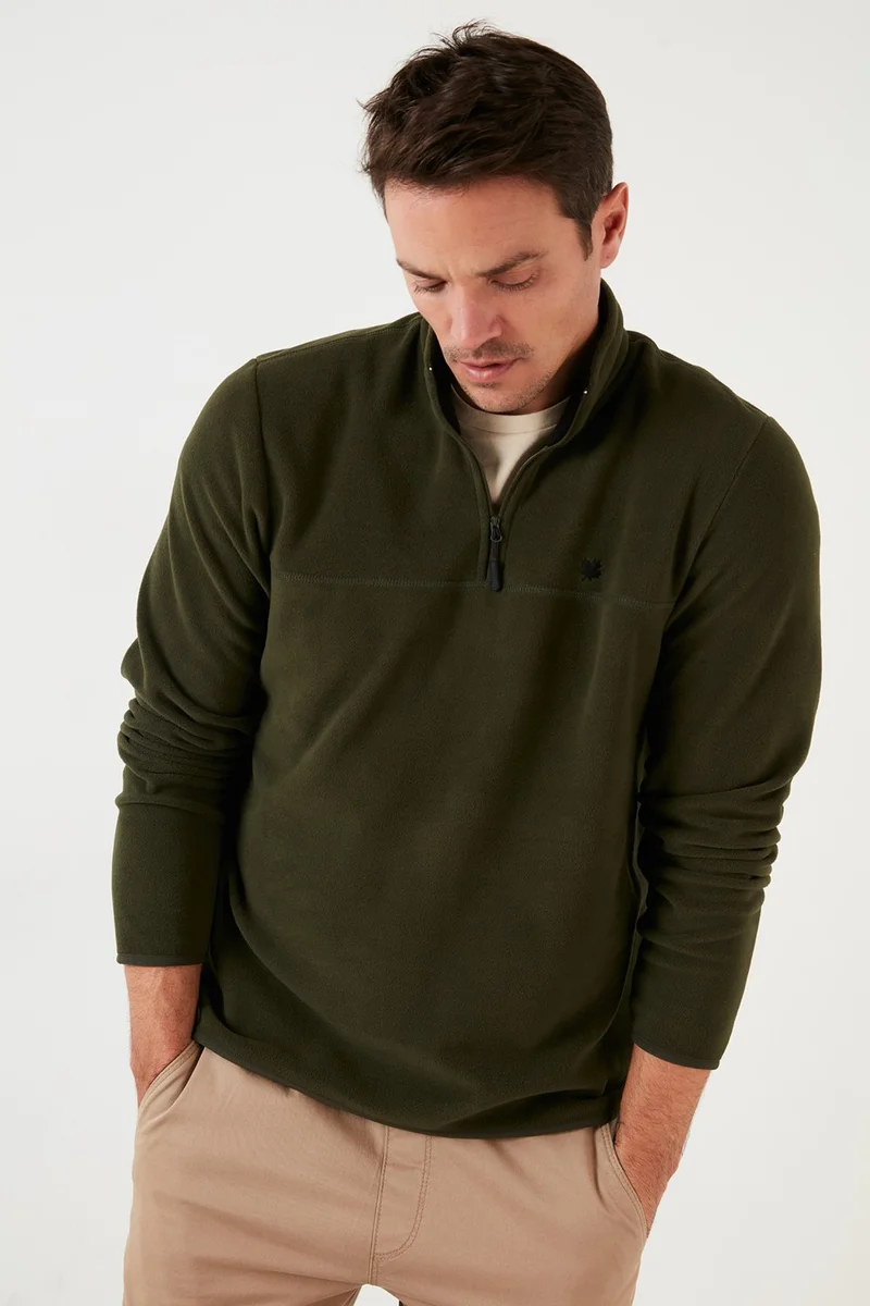 Buratti Slim Fit Anti-Pilling Non-Pilling Bato Collar Winter Raised Polar Fleece Men's POLAR 5906001