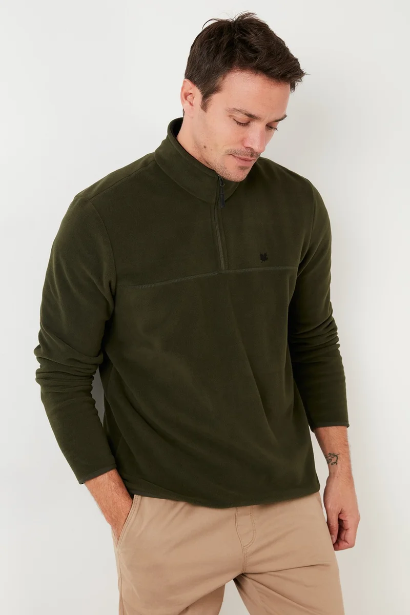 Buratti Slim Fit Anti-Pilling Non-Pilling Bato Collar Winter Raised Polar Fleece Men's POLAR 5906001