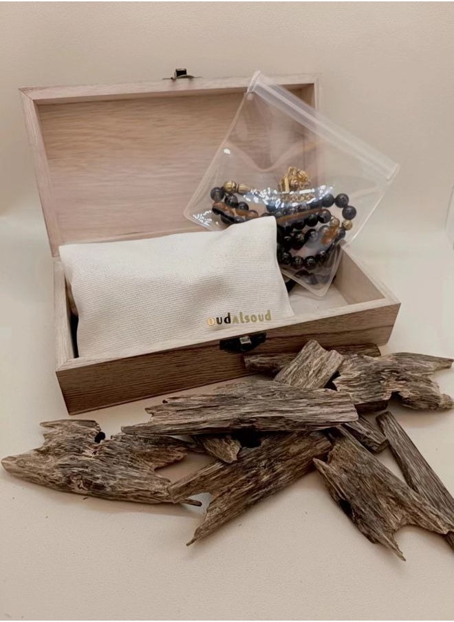 OUDALSOUD 60g Cambodian AAA Grade Agarwood and Prayer Beads Gift Set  - Image 3