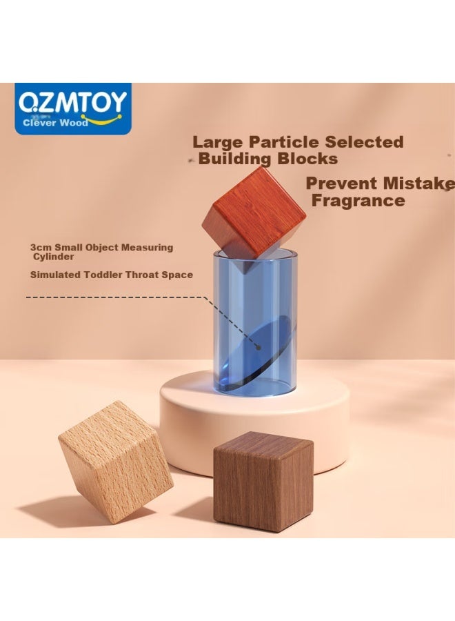 Qzmtoy Large Particles, 100 Pieces, Unpainted Wooden Building Blocks, Educational Toys For Infants And Toddlers, Birthday Gift For One-year Celebration - Image 3