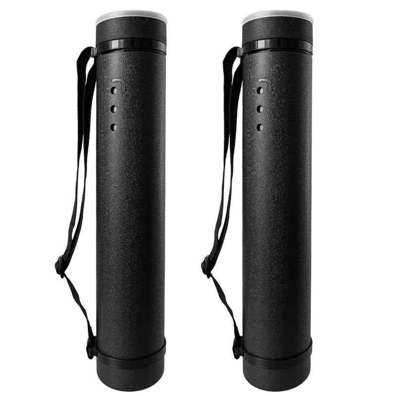 Ecjiuyi Poster Tube with Strap,2Pack Expandable Poster Storage Tubes Expand from 24.5" to 40" ,Waterproof Telescoping Blueprint Art Document Transport Carrying Tube - Image 1