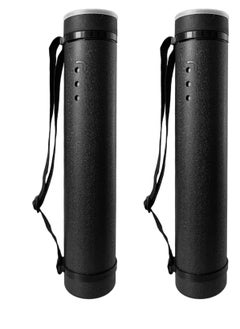 Ecjiuyi Poster Tube with Strap,2Pack Expandable Poster Storage Tubes Expand from 24.5" to 40" ,Waterproof Telescoping Blueprint Art Document Transport Carrying Tube  - Image 1