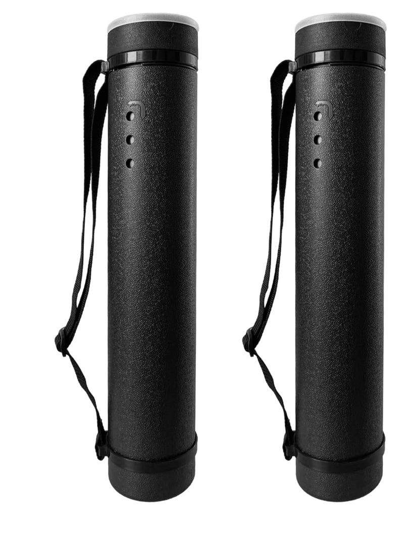 Ecjiuyi Poster Tube with Strap,2Pack Expandable Poster Storage Tubes Expand from 24.5" to 40" ,Waterproof Telescoping Blueprint Art Document Transport Carrying Tube - Image 1