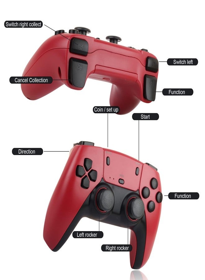 Playtastic Wireless Video Games for Tv Gaming, Retro Gaming Console with Game Stick 4K Ultra HD Game Stick with 10 Emulators 24000+ Games 2.4G Wireless (Red) - Image 3