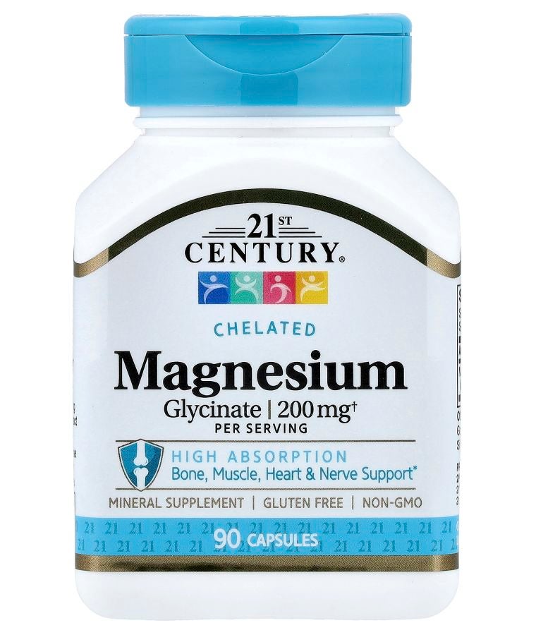 مغنيسيوم جليسينات مخلب 90 كبسولة (100 ملغ لكل كبسولة)