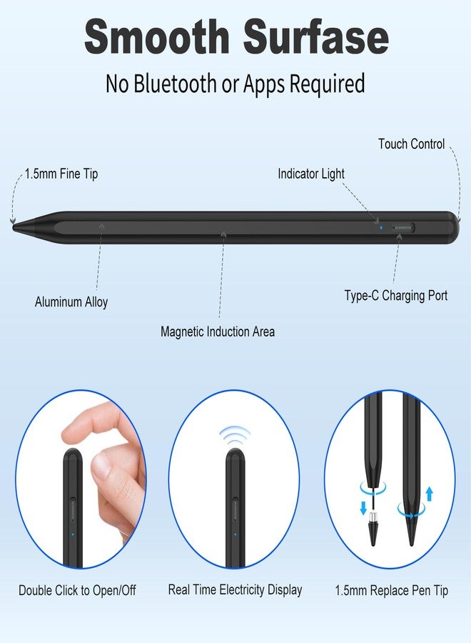 COO Stylus Pen for iOS&Android Touch Screens, Active Pencil for Samsung, Smart Digital Stylus Pens for Lenovo/Huawei/Vivo/Mi and Other Tablets, iPhone/Samsung/Google Pixel Smart Phones Drawing&Writing - Image 5