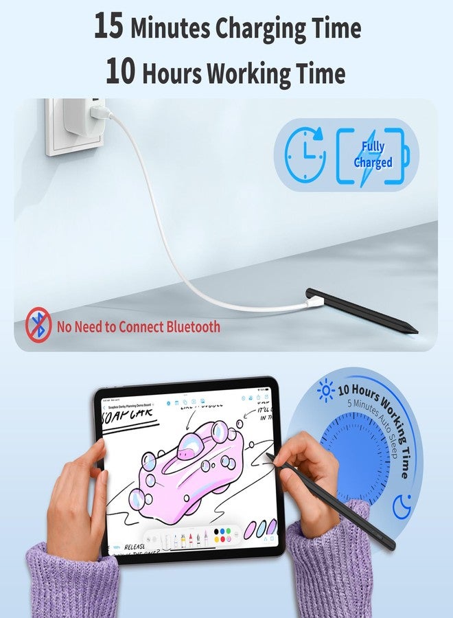 COO Stylus Pen for iOS&Android Touch Screens, Active Pencil for Samsung, Smart Digital Stylus Pens for Lenovo/Huawei/Vivo/Mi and Other Tablets, iPhone/Samsung/Google Pixel Smart Phones Drawing&Writing - Image 2