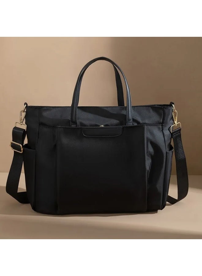 Women Multifunctional Casual Large Capacity Tote Bag waterproof With Multiple Pockets, Simple, Fashionable, Lightweight and Foldable, Suitable and Perfect for Office Workers, College Students, Commuting, bookbag, Eye-Catching, Going out and Daily use. Elegant and practical Shoulder Crossbody Handbag - Image 1