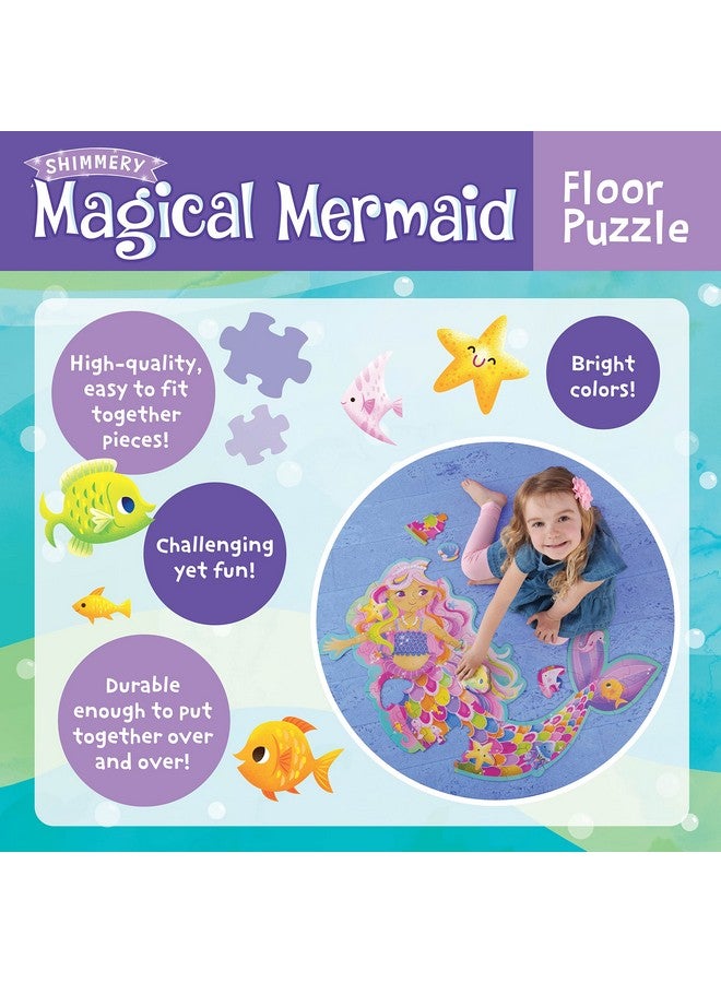 Peaceable Kingdom Shimmery Magical Mermaid Floor Puzzle - Image 2