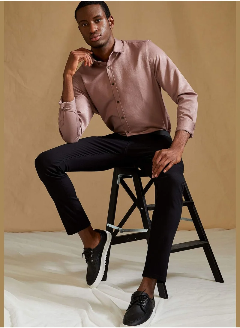 DeFacto Slim Fit Long Sleeve Buttoned Shirt