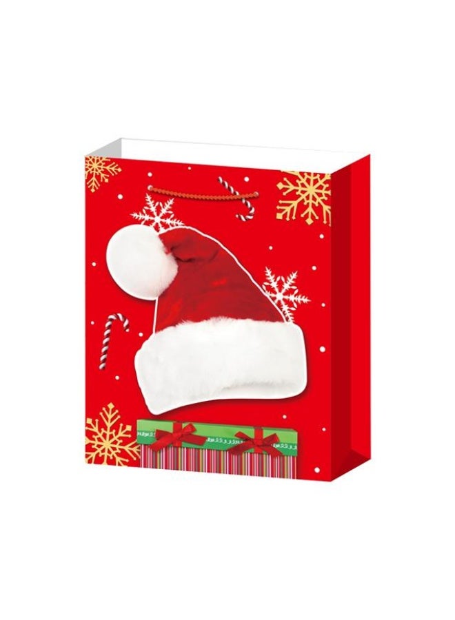 Gift Bag, Santa Hat - 26x32x10cm, China