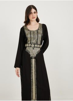 Maxim Creation Scoop Neck Rayon Kaftan with Aariwork by Styli  - Image 5