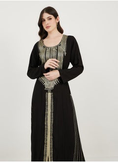 Maxim Creation Scoop Neck Rayon Kaftan with Aariwork by Styli  - Image 2