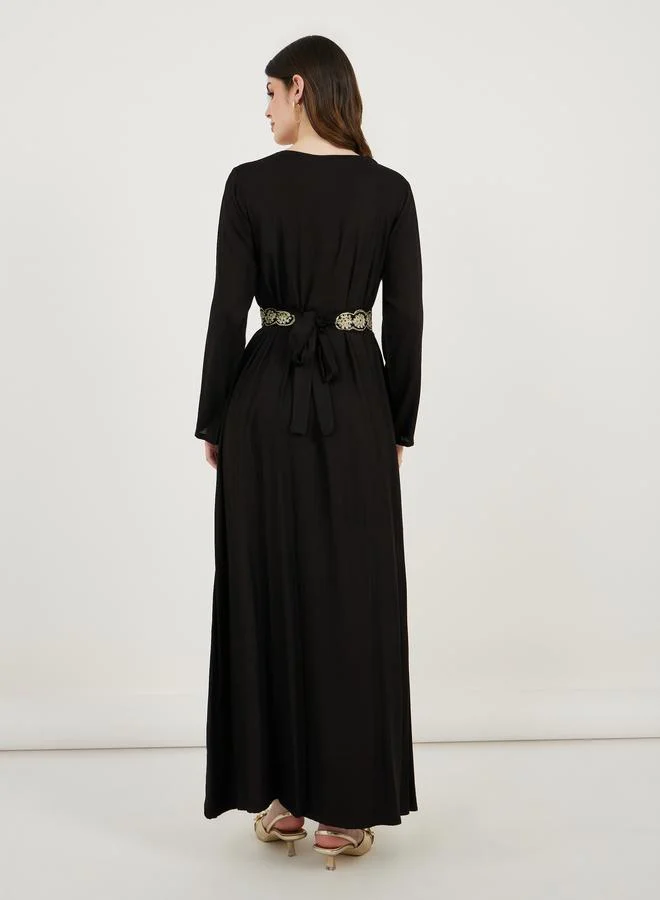 Maxim Creation  Scoop Neck Rayon Kaftan With Aariwork for Women | Best Price UAE