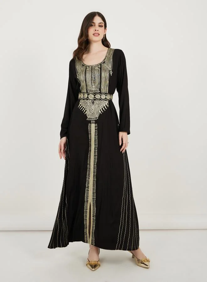 Maxim Creation  Scoop Neck Rayon Kaftan With Aariwork for Women | Best Price UAE