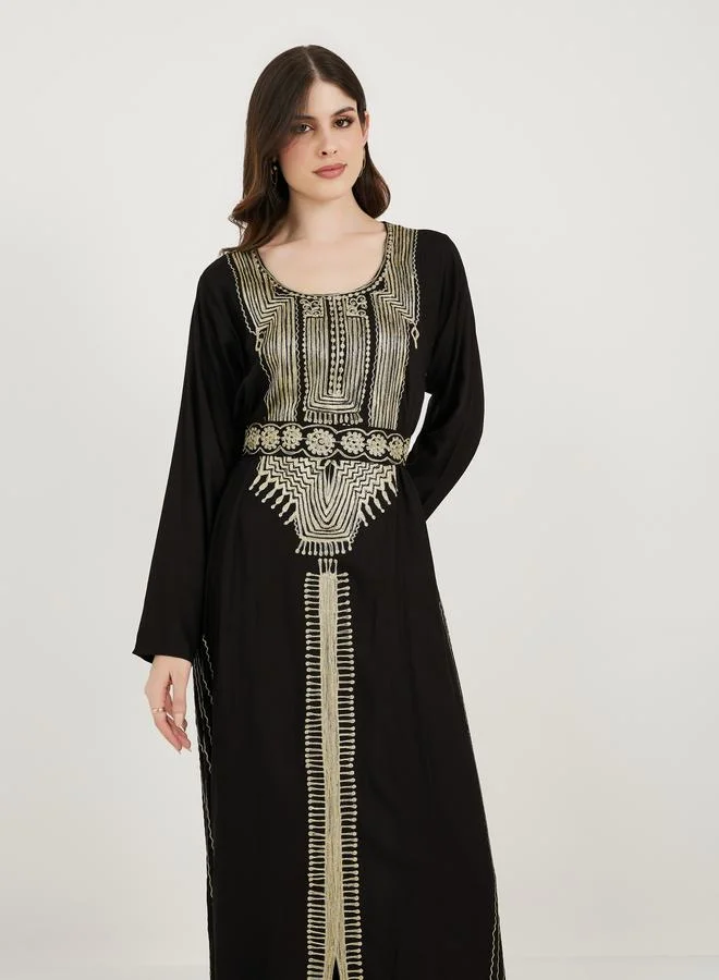 Maxim Creation  Scoop Neck Rayon Kaftan With Aariwork for Women | Best Price UAE