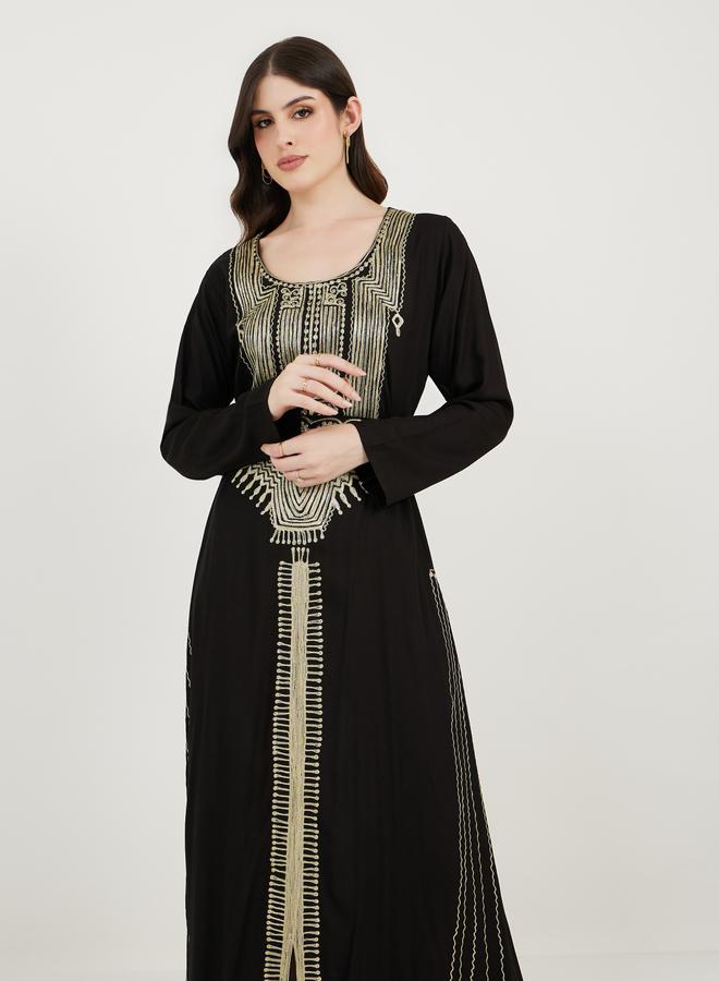 Maxim Creation Scoop Neck Rayon Kaftan With Aariwork - Image 2