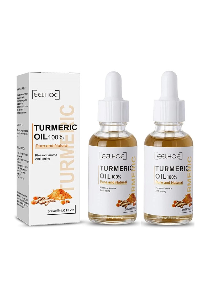 YG LianKai - 2 Pack Turmeric Dark Spot Corrector Serum Oil Repair Face Serum Natural Turmeric Bright Skin Care Moisturizing Repair Serum Turmeric Oil for Face Dark Spots30ml - Image 1