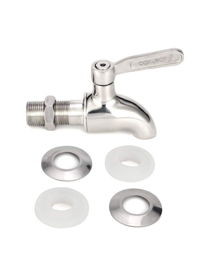 OAK LEAF Beverage Dispenser Spigot 2-Pack Silver 101208 - Image 4