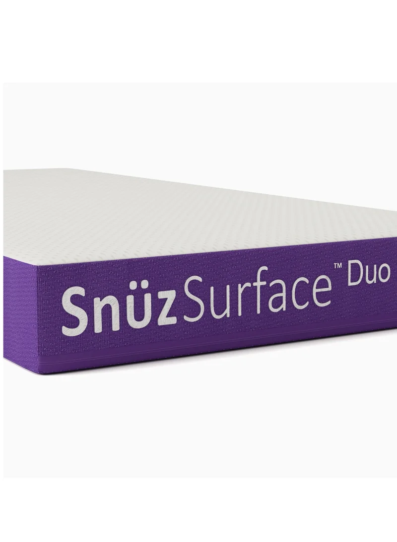 Snuz Surface Duo Dual Sided Infant Cot Bed Mattress Kot, 3D Breathable Surface, Waterproof Surface, Suitable From 0 To 4 Yrs, White/Purple, 68 X 117 X 11 Cm