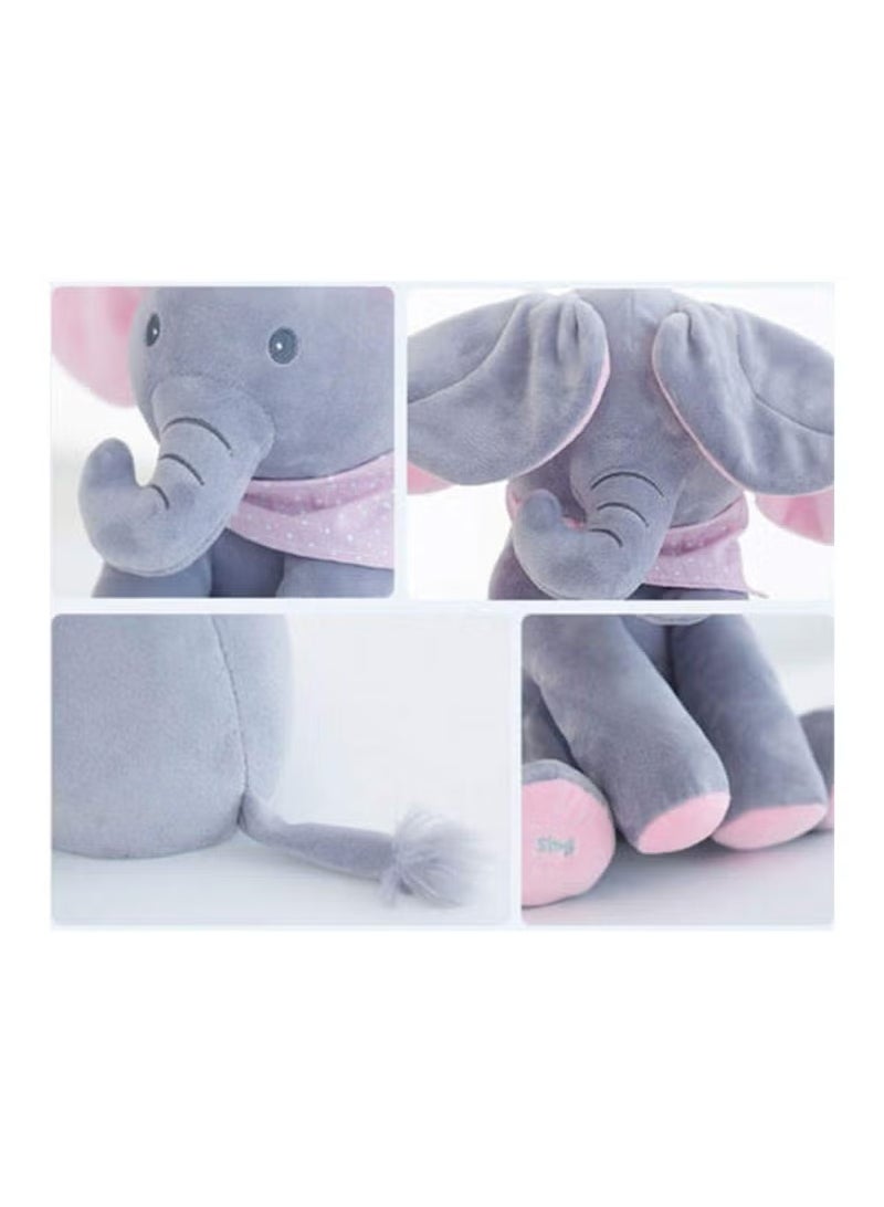 PLAY Peek-a-Boo Singing Elephant Plush Toy – Interactive Baby Toy with Flapping Ears, Music & Talking Features – Soft Stuffed Animal for Infants & Toddlers - Image 2