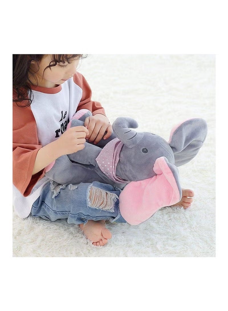 PLAY Peek-a-Boo Singing Elephant Plush Toy – Interactive Baby Toy with Flapping Ears, Music & Talking Features – Soft Stuffed Animal for Infants & Toddlers - Image 5