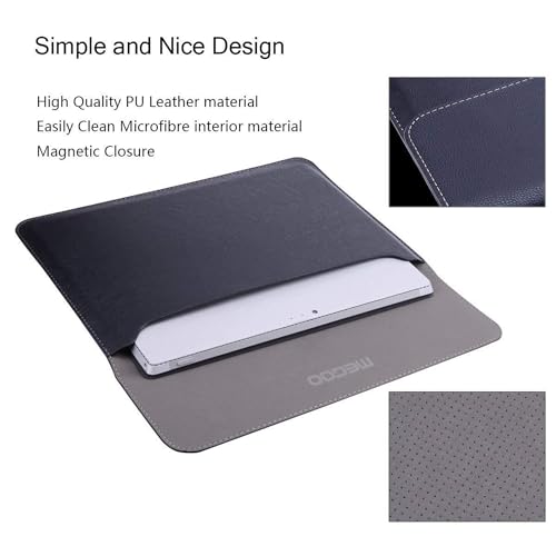 Megoo Surface Book 1/Book 2/Book 3/15 Inch, Leather Sleeve Case for Micosoft 15 inch-Black - Image 5