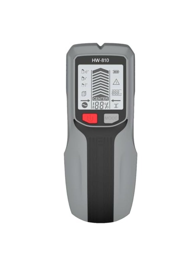 Stud Finder Wall Scanner, 6 In 1 Electronic Wall Scanner, Stud Detector, with Lcd Display, Rugged, Lightweight and Portable, Suitable for Wood, Metal and Ac Wire Detection(Gray) - Image 1
