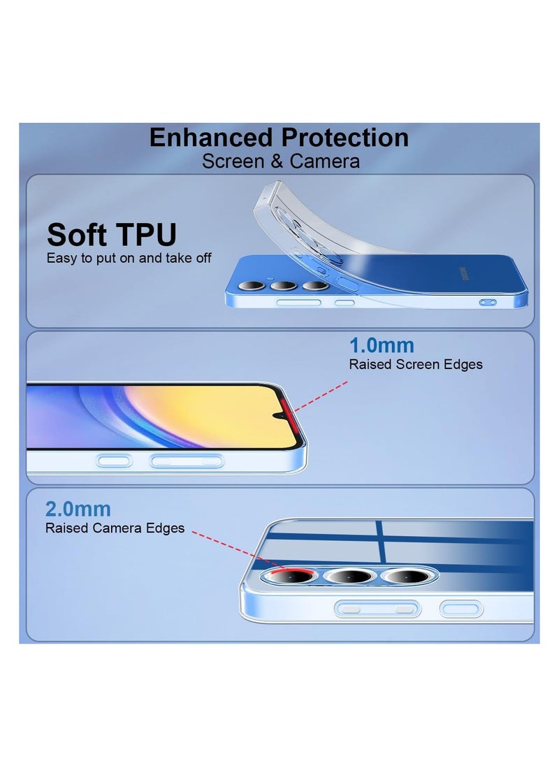 Samsung Galaxy A26 Clear Case Soft Flexible TPU Shockproof Transparent Back Cover Compatible for Samsung Galaxy A26