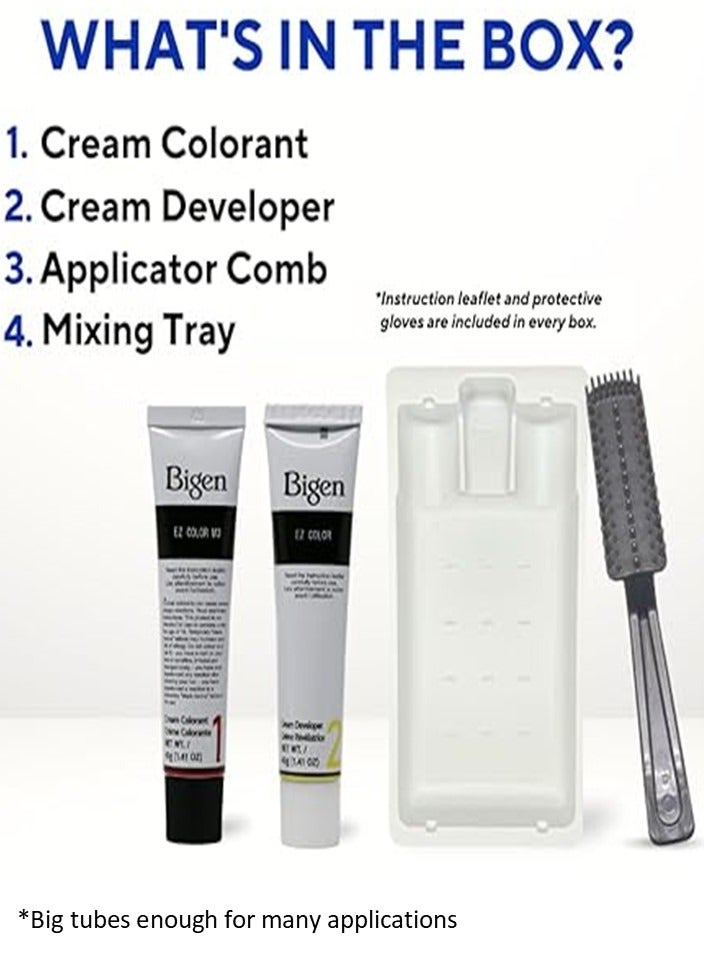 Bigen EZ Colour for Men, Permanent Colour for Hair and Beard, Real Black - Made in Thailand - Image 2