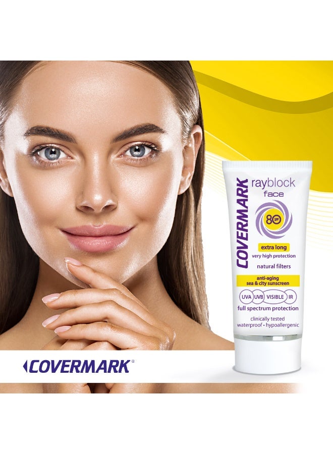 Covermark Rayblock Face Anti-Aging Sunscreen SPF80 50ml - Image 2