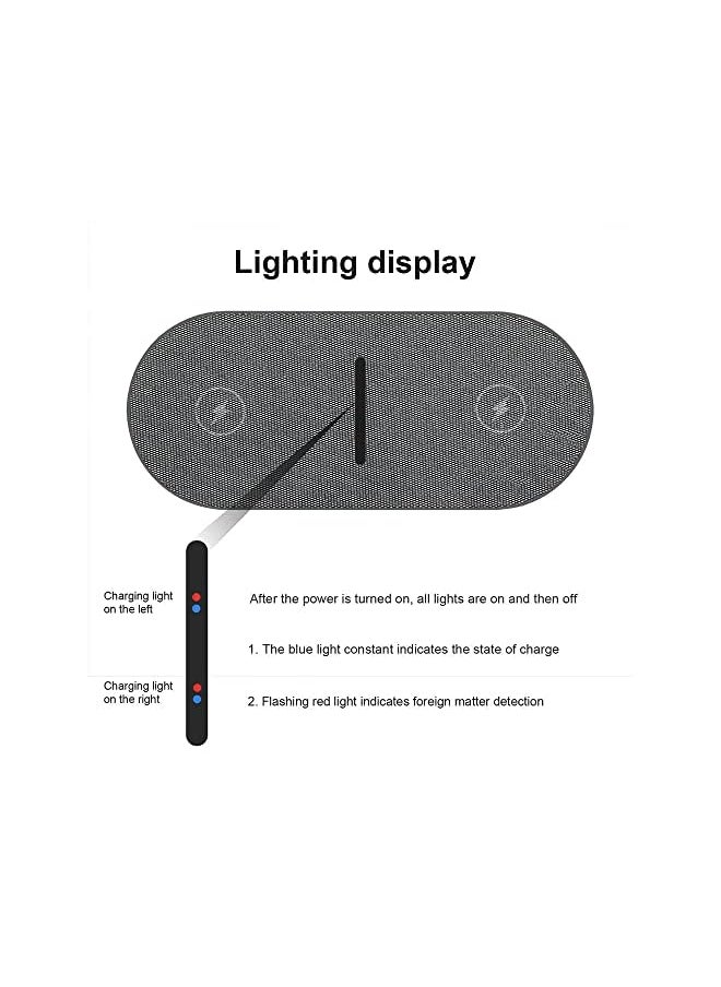 SYOSI - Dual 20W Wireless Charging Pad 2 In 1 Fast Wireless Charge Mat For Iphone 13 12 11 Pro Max Mini Se X Xs For Air Pods 3 2 Pro 15W Qi Wireless Charger Station - Image 1