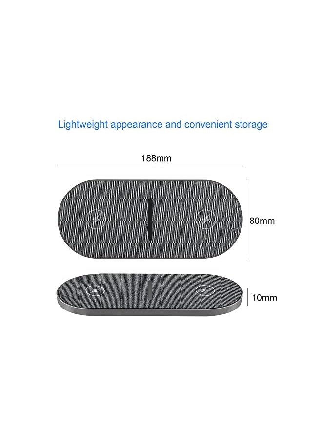 SYOSI - Dual 20W Wireless Charging Pad 2 In 1 Fast Wireless Charge Mat For Iphone 13 12 11 Pro Max Mini Se X Xs For Air Pods 3 2 Pro 15W Qi Wireless Charger Station - Image 1