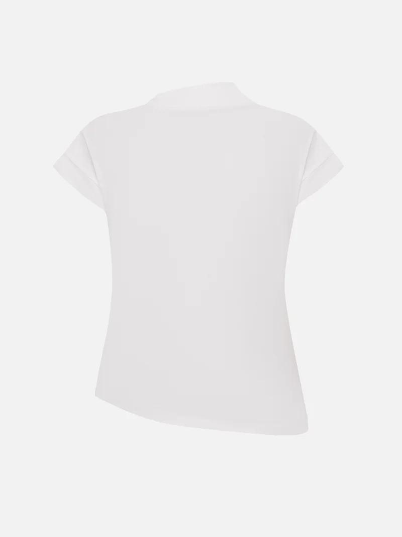 Lichi  Short-sleeved top with draped shoulder for Women | Best Price UAE