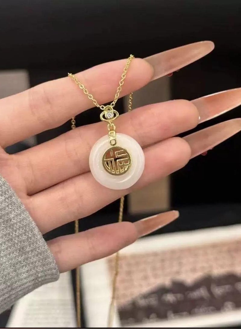 سيمهو سلسال نسائي عصري من الاستانلس ستيل مطلي باللون الذهبي - Image 1