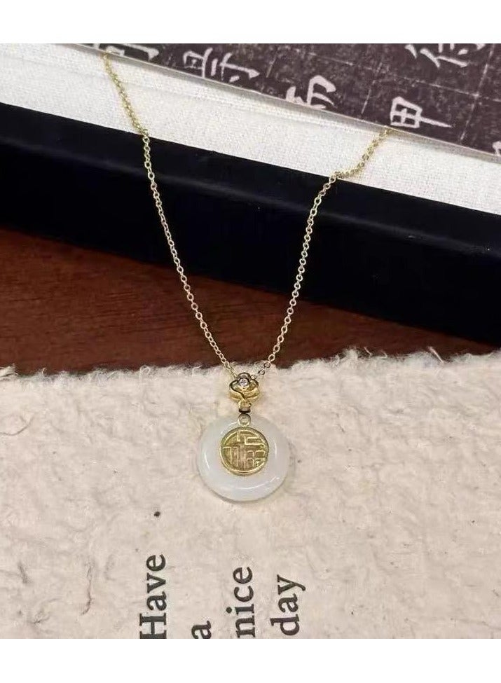 سيمهو سلسال نسائي عصري من الاستانلس ستيل مطلي باللون الذهبي - Image 2