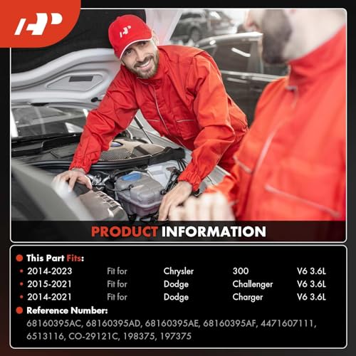 A-Premium Air Conditioner AC Compressor with Clutch Compatible with Chrysler 300 & Dodge Charger 2014-2021, Challenger 2015-2021 3.6L - Image 2