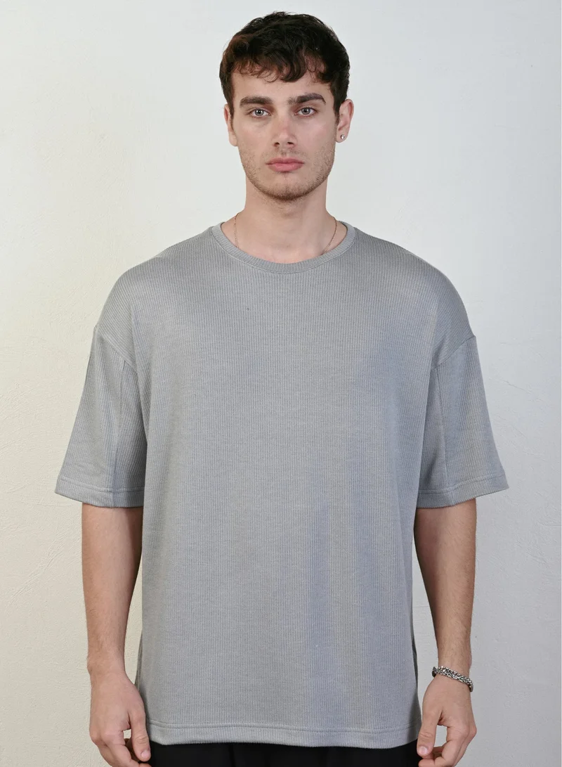 Marrakech Round Neck Casual T-Shirt for Men – Grey