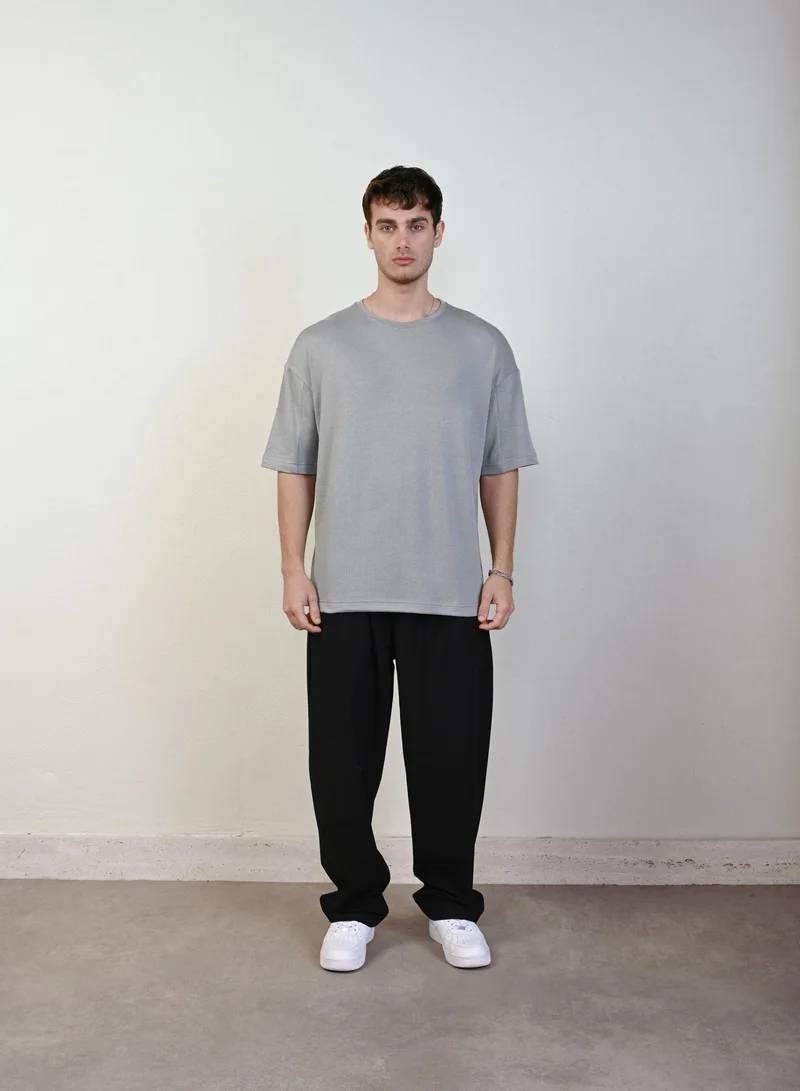 Marrakech Round Neck Casual T-Shirt for Men – Grey