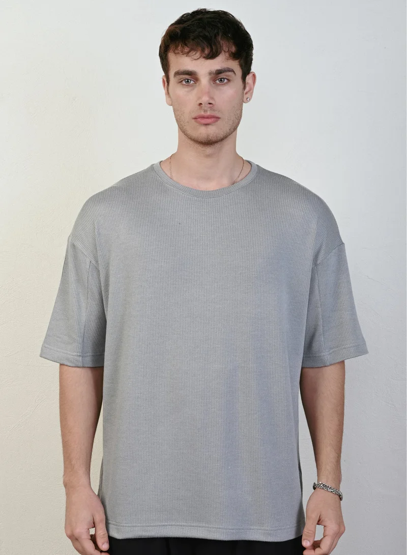 Marrakech Round Neck Casual T-Shirt for Men – Grey