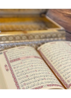 OLUDENIZ Complete Quran Ramadan Deluxe Gold-Tone Storage Box with Madinah Print Quran – Exquisite Craftsmanship  - Image 4
