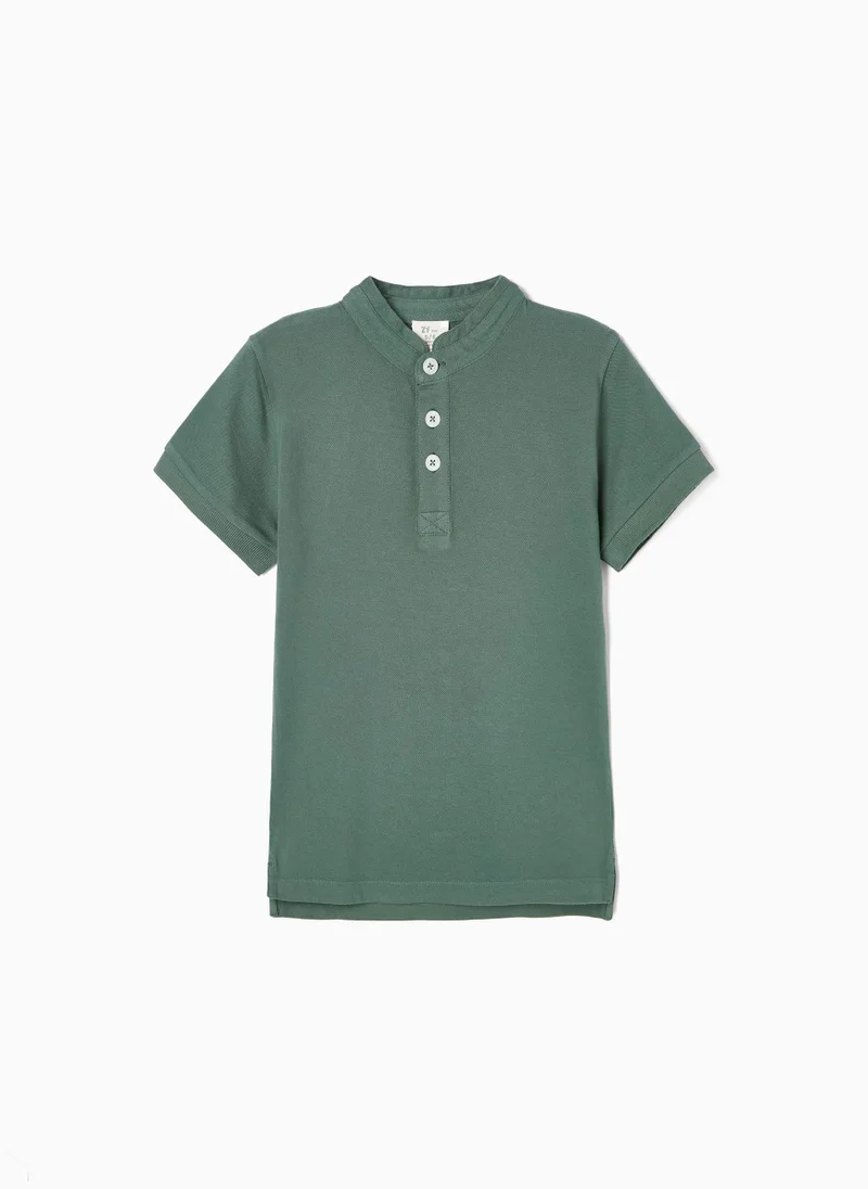 زيبي Cotton Polo-Shirt with Mao Collar for Boys 'You&Me'