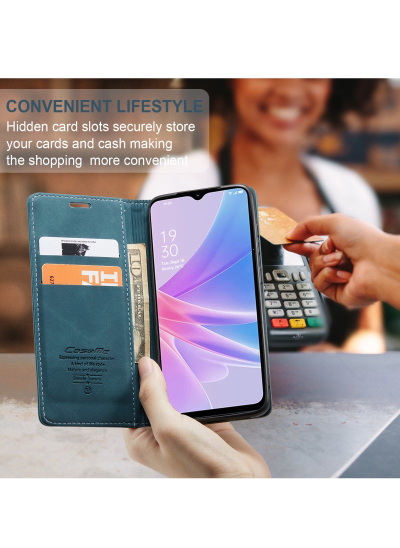 كيس مي غطاء الوجه المقاوم للصدمات متوافق مع OPPO A78 4G خفية الأقواس الإعلانية المغناطيسية  - Image 3